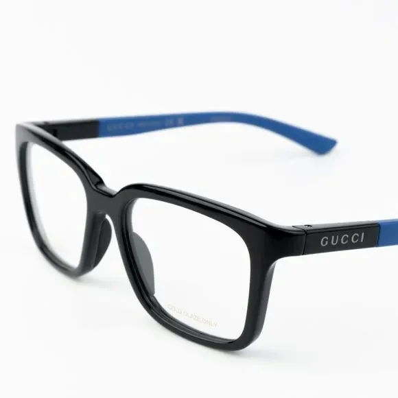 NEW Gucci GG1738O 004 Black Blue Unisex Square Eyeglasses GG 1738O